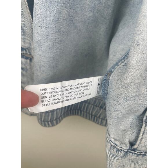 Vintage 90s Mens Jacket Sz S Oversized Chore Coat Barn Denim Western Shacket - Picture 4 of 9